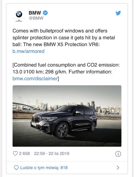 BMW wyśmiewa Cybertruck, czyli nowy model Tesli