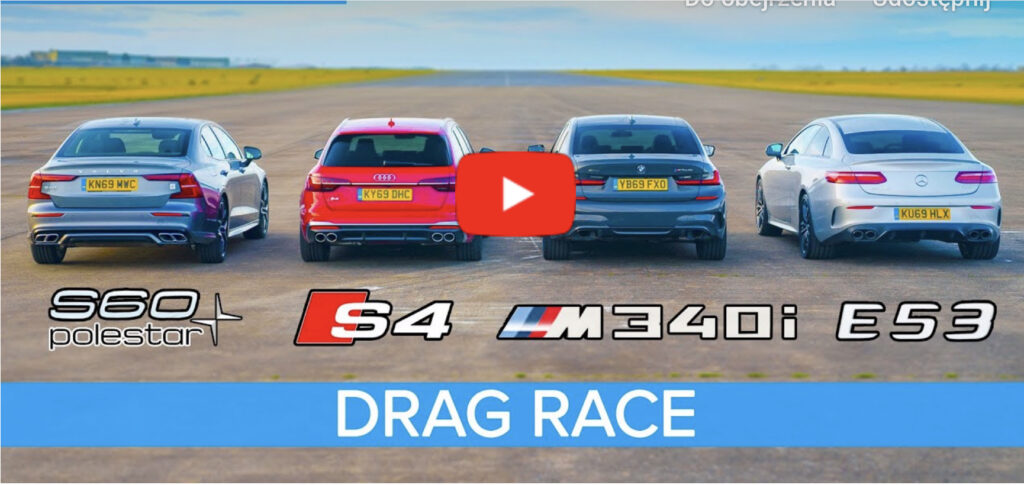 DRAG RACE: BMW M340i vs Audi S4 vs AMG E53 vs Volvo S60