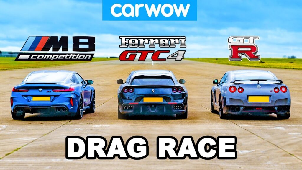 DRAG RACE: BMW M8 vs Nissan GT-R vs Ferrari V12