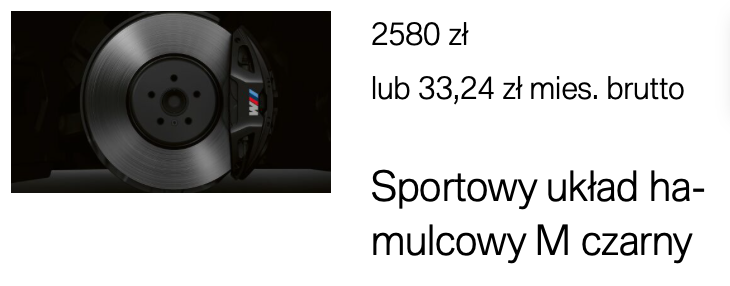 Czy wiesz, że.... Sportowy układ hamulcowy M (czerwony) jest od teraz dostępny jako opcja wyposażenia?