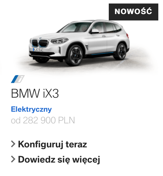 Czy wiesz, że... W pełni elektryczny model BMW iX3 jest w cenie diesla BMW X3 xDrive20d?