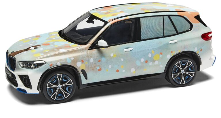 BMW IX5 Hydrogen Art-Basel 2025 Art Car by Alvaro Barrington 1:18 BMW Collection 80435B6D532
